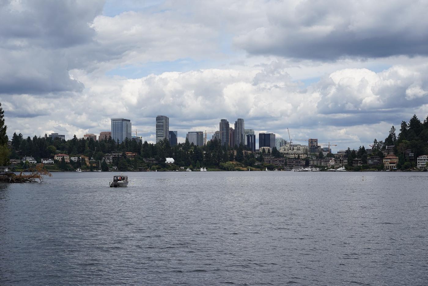 Downtown Bellevue skyline seen from Lake Washington
